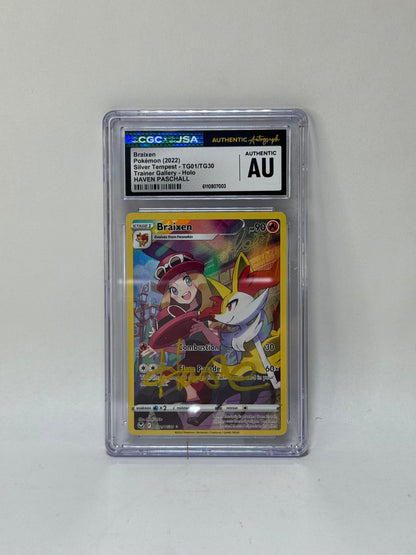 CGC x JSA - Braixen - TG01/TG30 - Signed by Haven Paschall