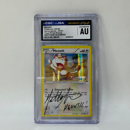 CGC x JSA - Meowth - 53/83 - Signed by Matthew Sussman