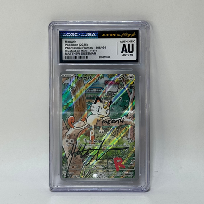 CGC x JSA - Meowth - 106/94 - Signed by Matthew Sussman
