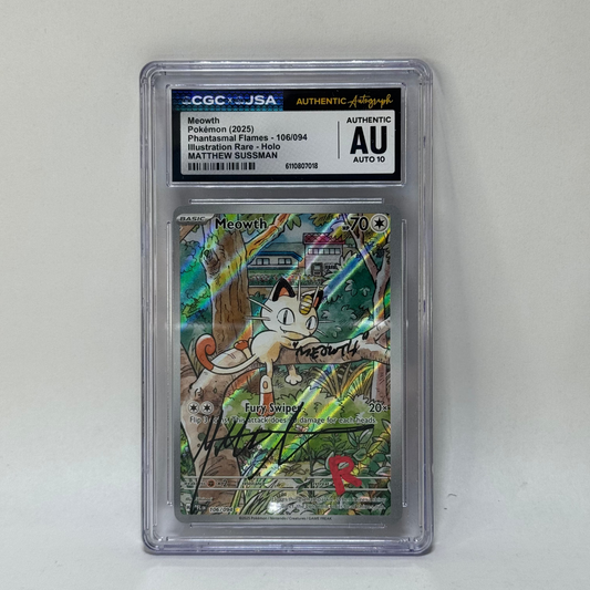 CGC x JSA - Meowth - 106/94 - Signed by Matthew Sussman