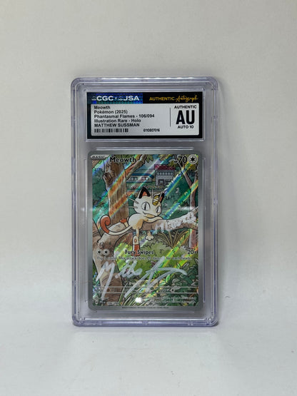 CGC x JSA - Meowth - 106/94 - Signed by Matthew Sussman