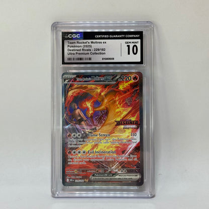 CGC - Team Rocket's Moltres EX - 229/182 - GEM MINT 10