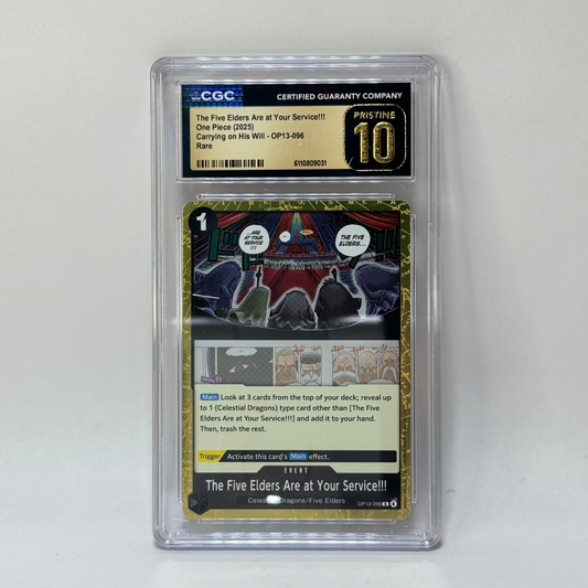 CGC - The Five Elders Are at Your Service!!! - OP13-096 - PRISTINE 10