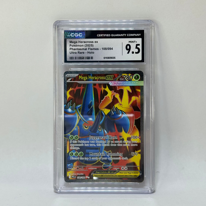 CGC - Mega Heracross EX - 108/094 - MINT+ 9.5