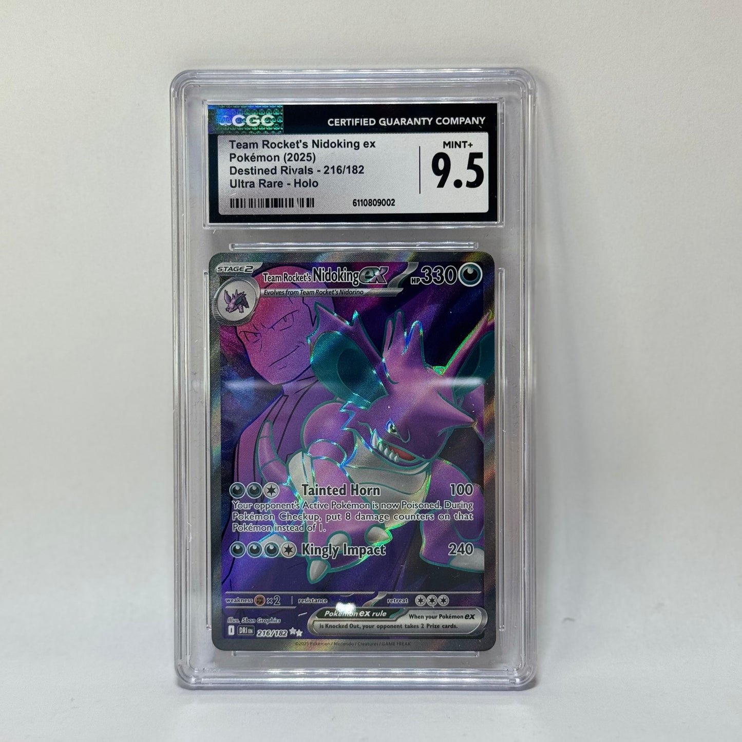 CGC - Team Rocket's Nidoking EX - 216/182 - MINT+ 9.5